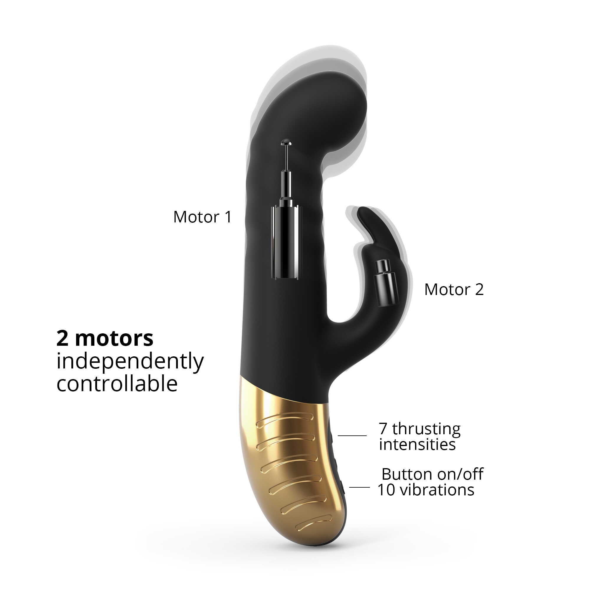 Vibromasseur rabbit G-Stormer avec va-et-vient - Dorcel – Image 2