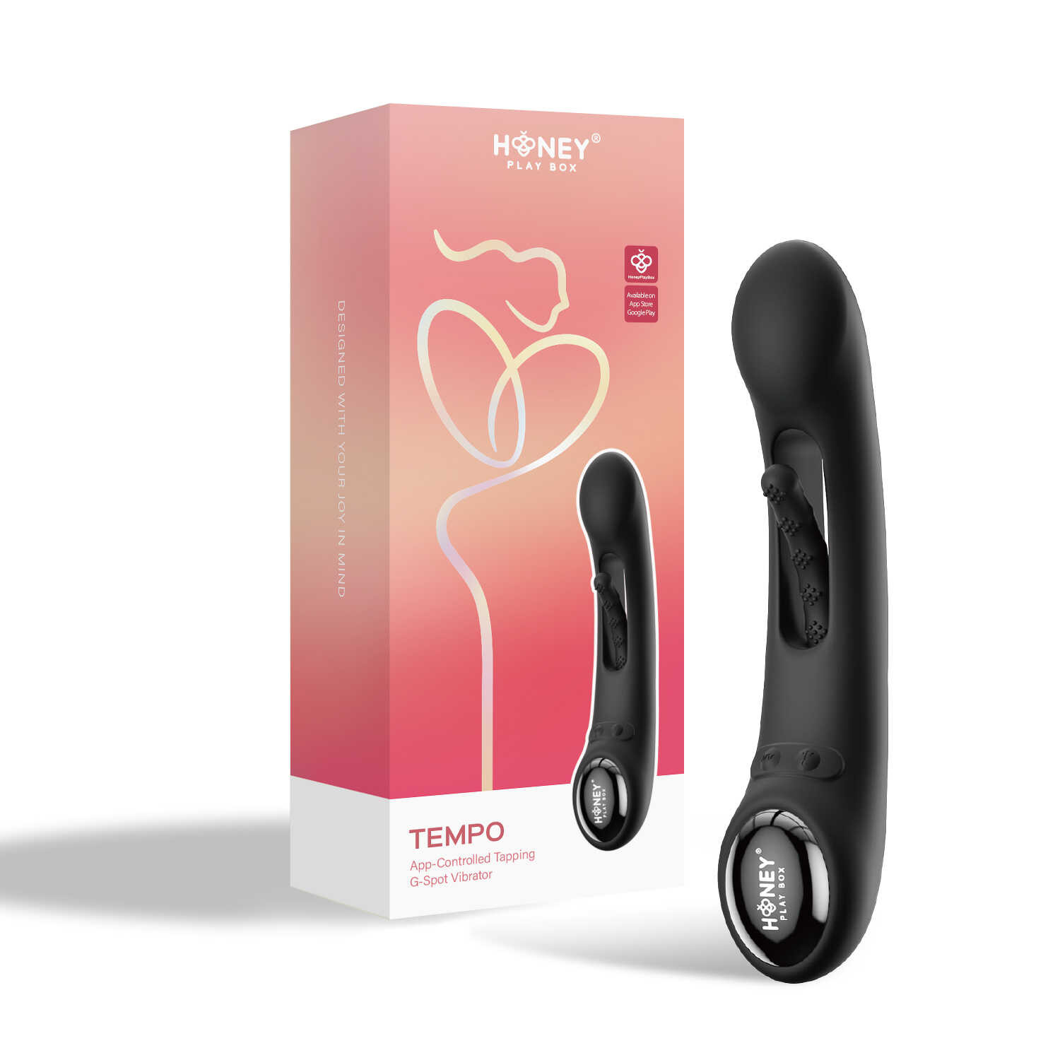 Vibromasseur point G connecté avec capteurs de pression - Honey Play Box