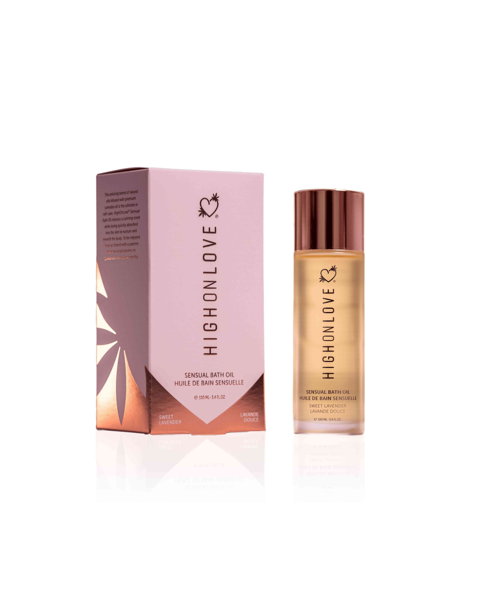 Huile de bain sensuelle à la lavande douce 100 ml - High On Love
