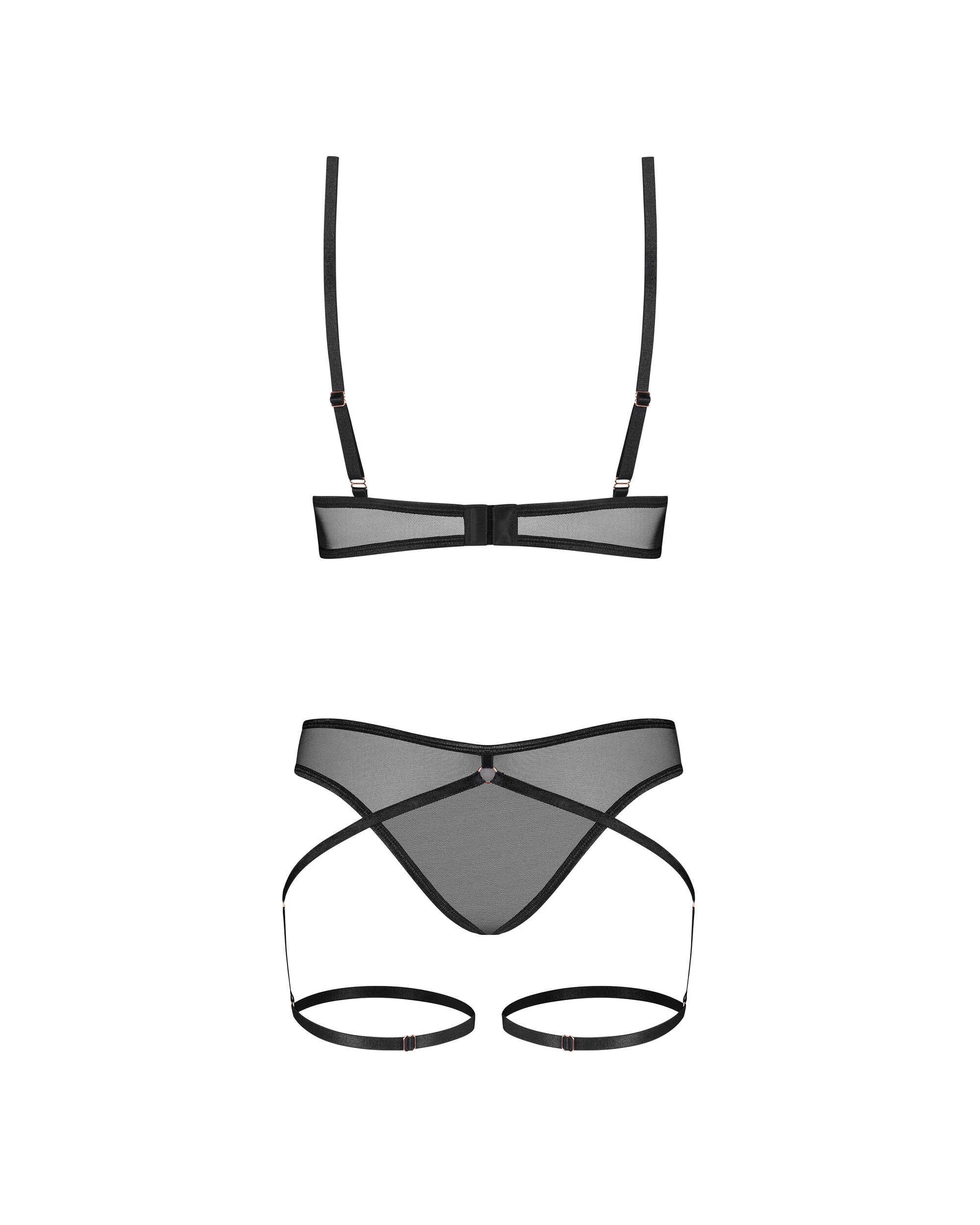 Ensemble lingerie harnais à lanières et cache-tétons - Obsessive – Image 5