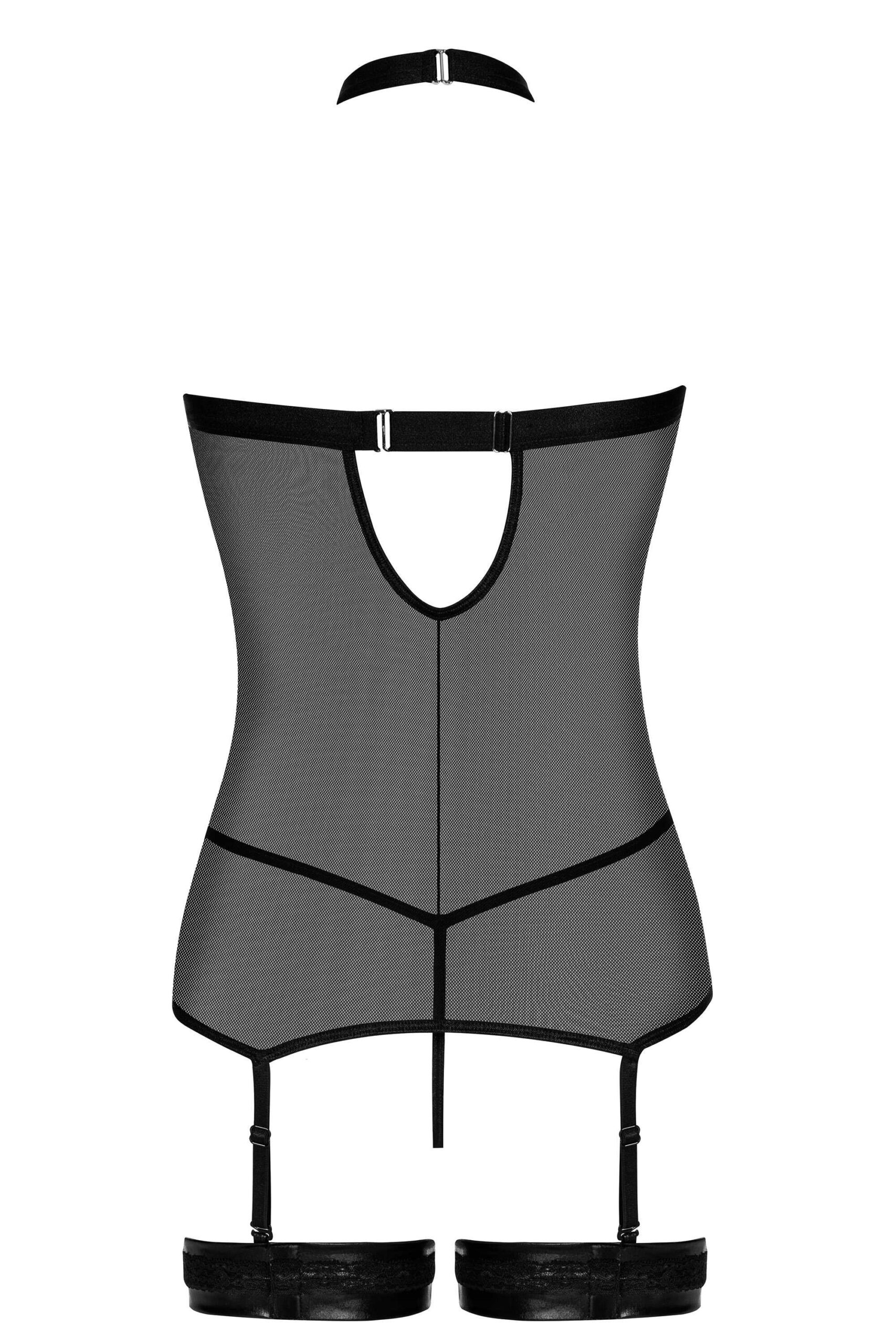 Ensemble lingerie wetlook et mesh transparent - Beauty Night – Image 10