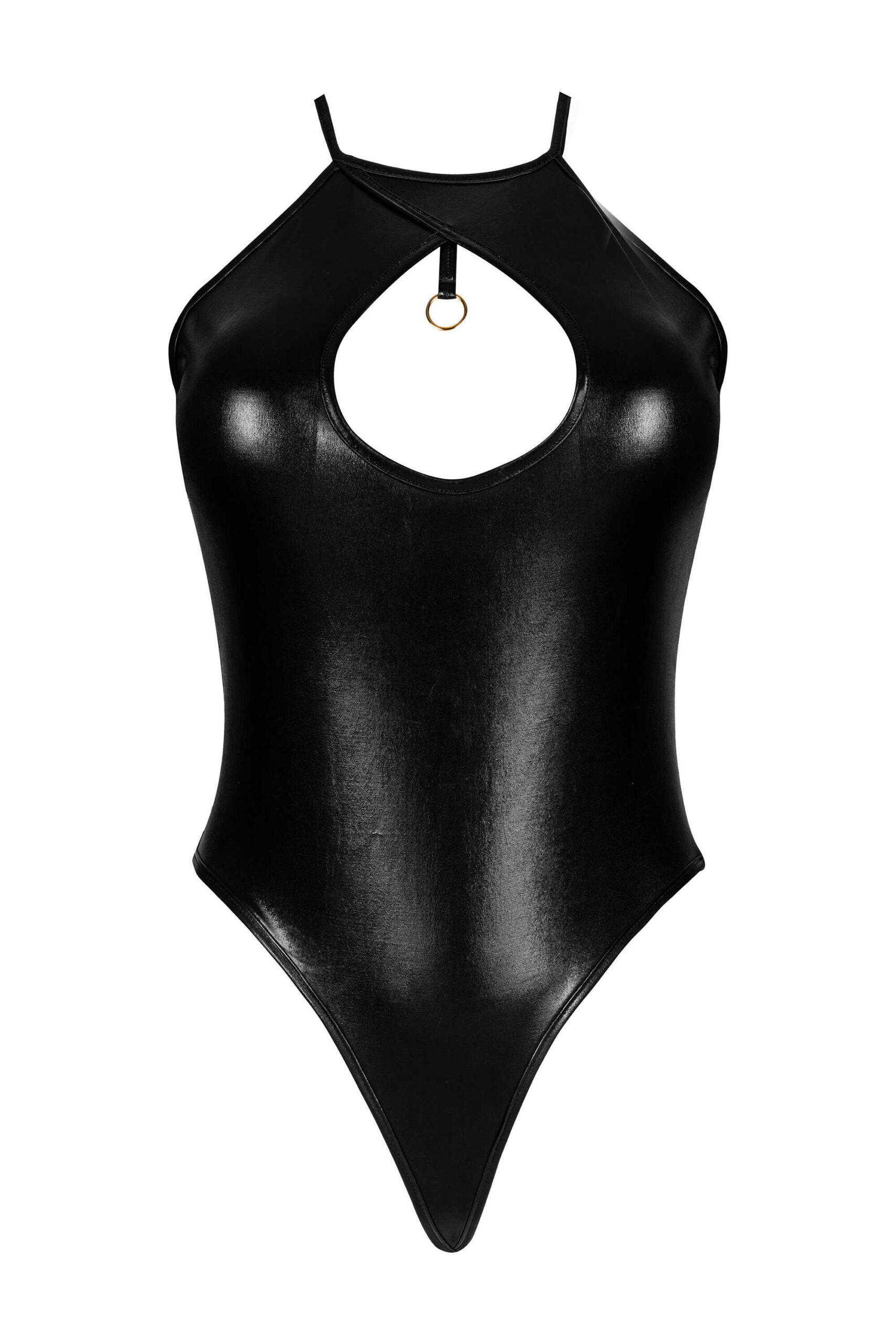 Ensemble lingerie wet look avec collants résille - Beauty Night – Image 11