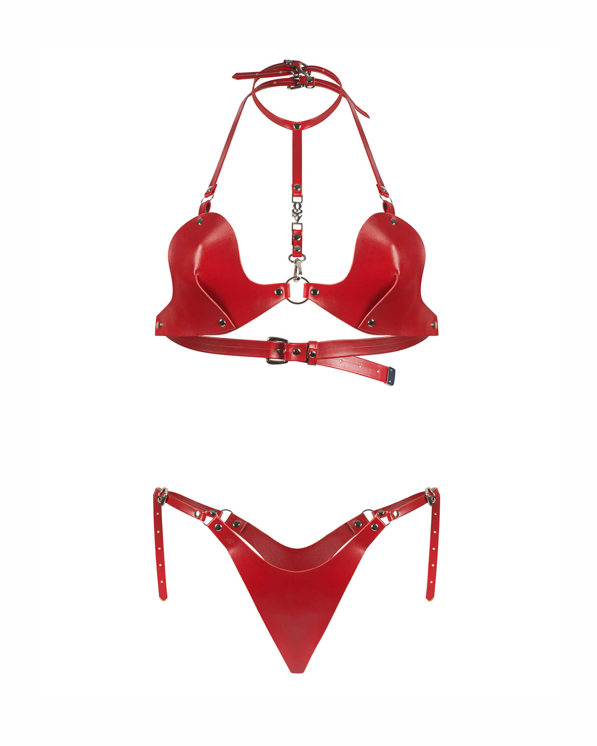 Ensemble lingerie rouge audacieux Inferro - Obsessive – Image 6