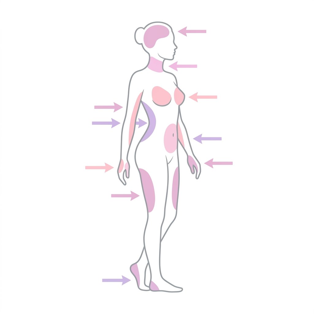 autostimulation feminine guide debutante - zones erogenes illustration educative