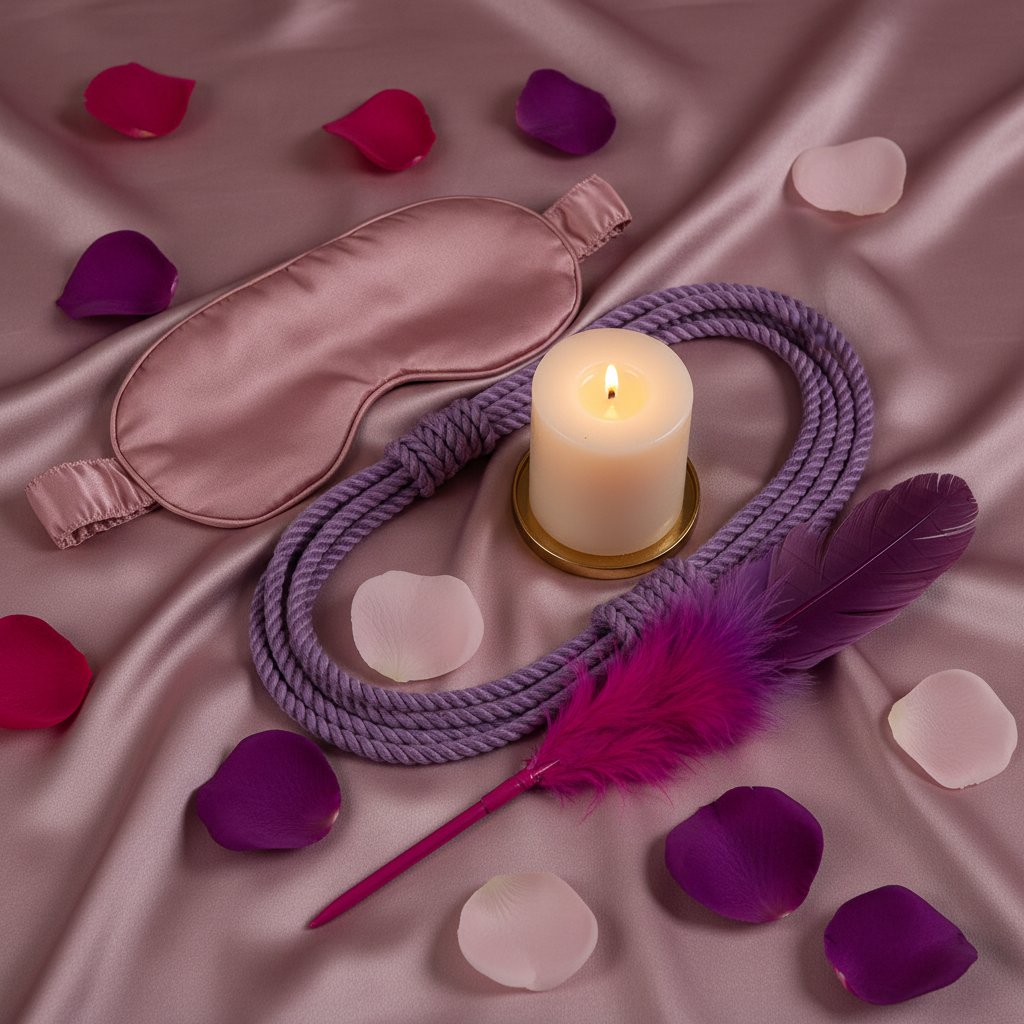 Deni orgasme BDSM - accessoires soft pour couples debutants