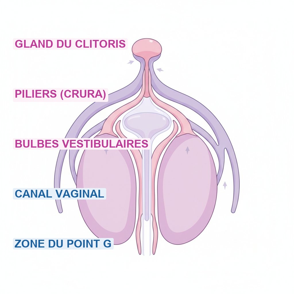 Double stimulation clitoridienne et vaginale - anatomie du clitoris interne et externe