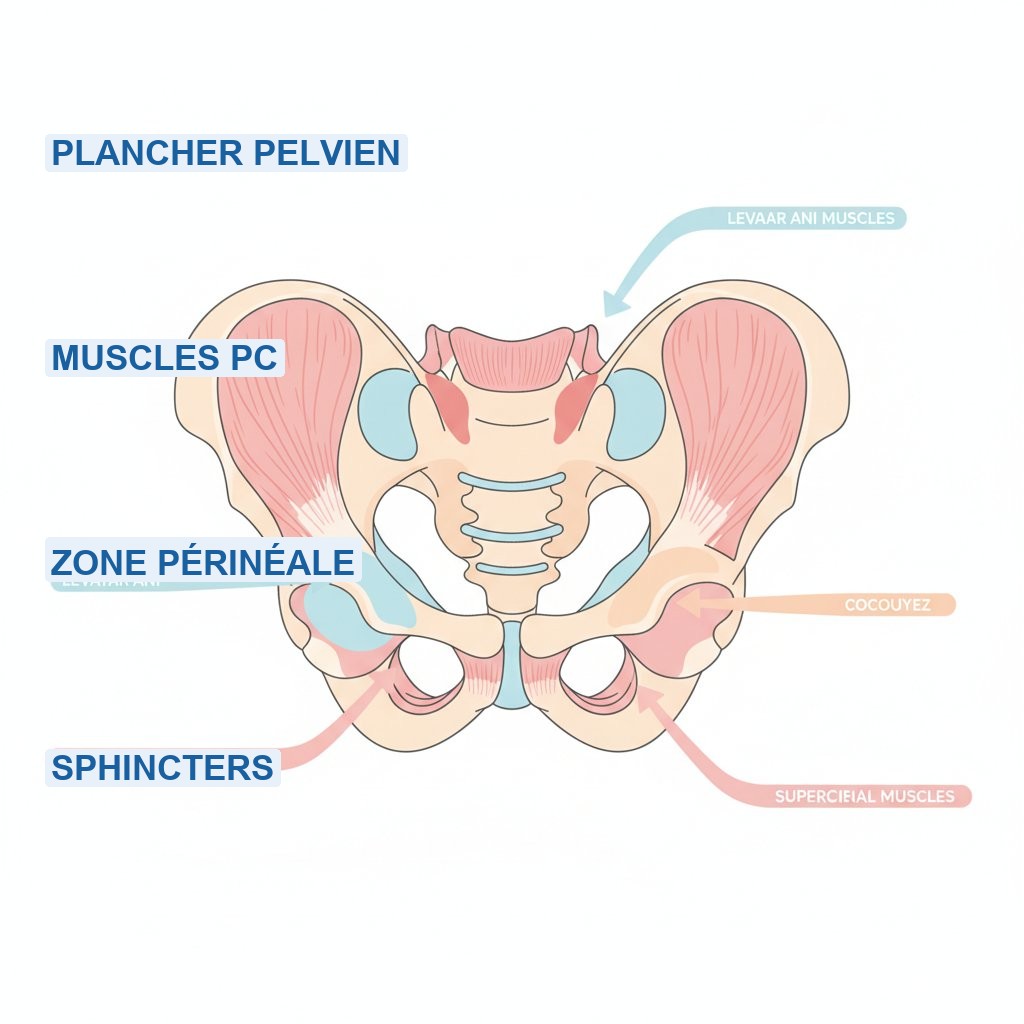 Exercices kegel plaisir féminin - anatomie du plancher pelvien