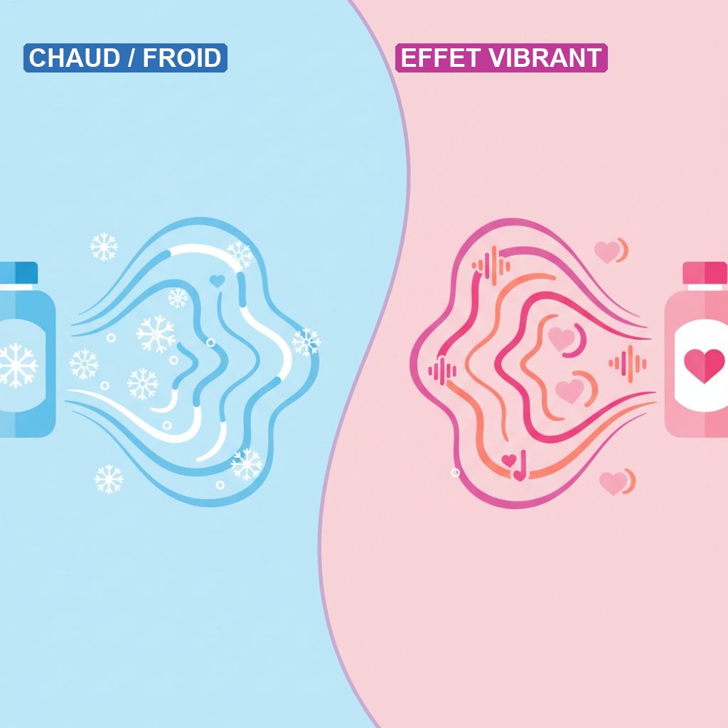 Gel intime effet vibrant avis test - comparaison gel chaud froid vs effet vibrant