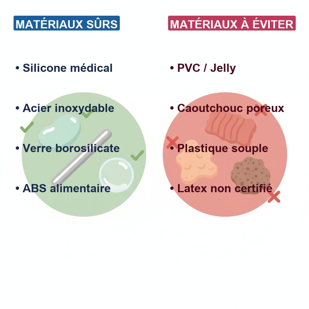 Irritation intime après sextoy - comparaison matériaux sûrs et à éviter