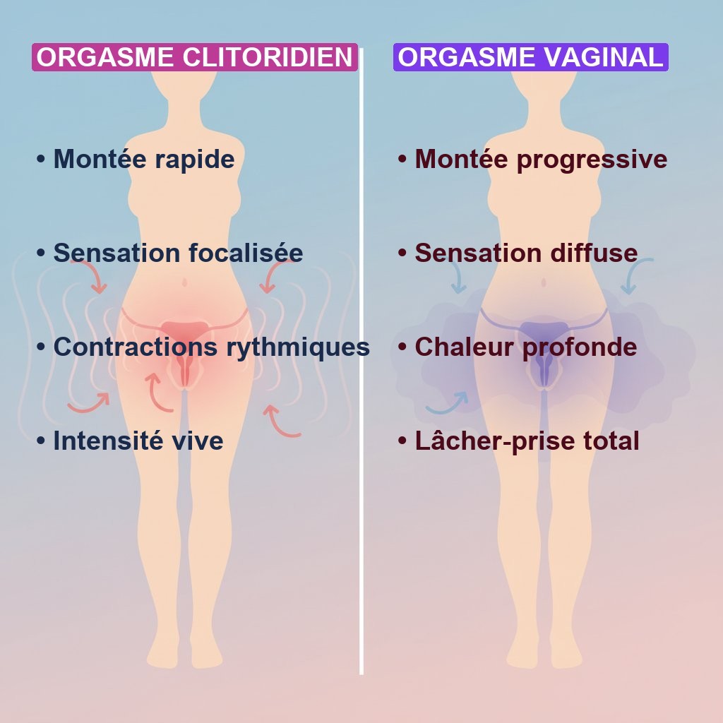 Orgasme clitoridien vs vaginal - comparaison des sensations et différences