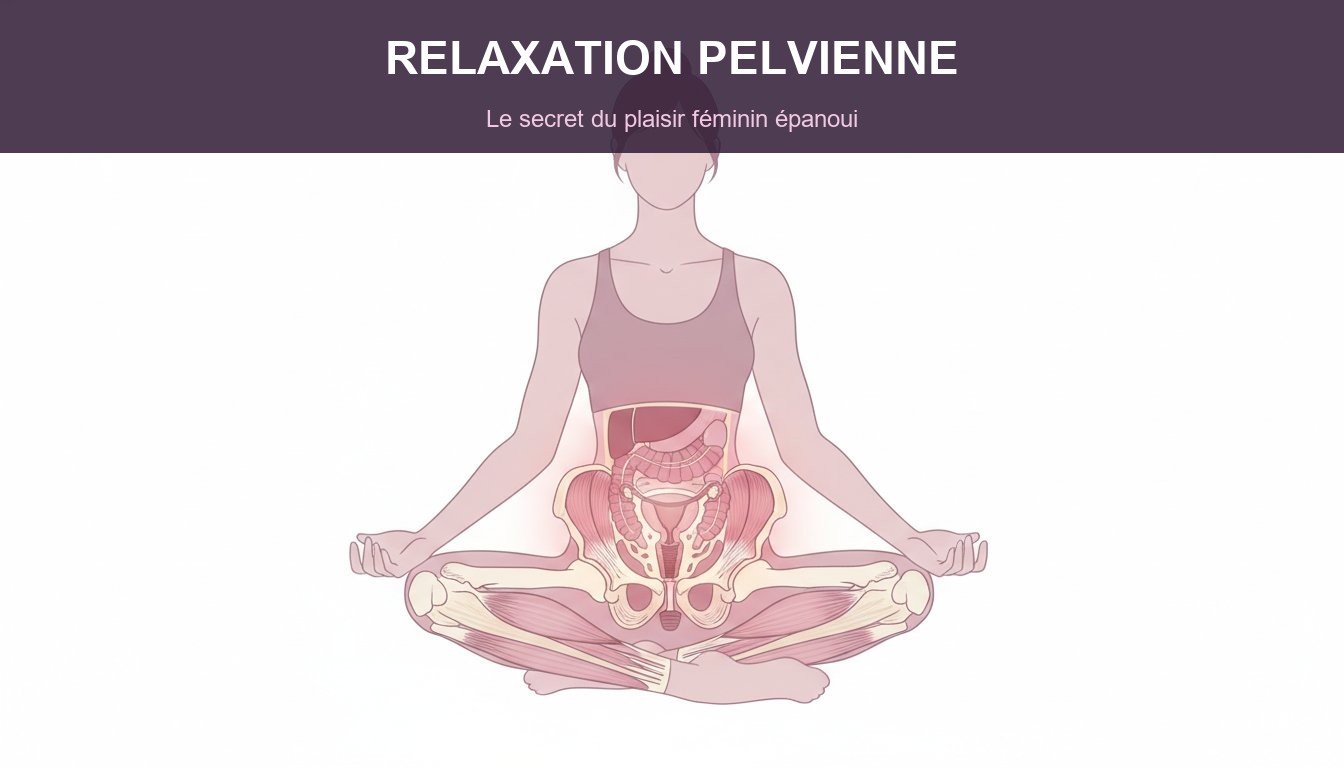 Relaxation pelvienne et plaisir feminin - schema anatomique femme en posture de meditation