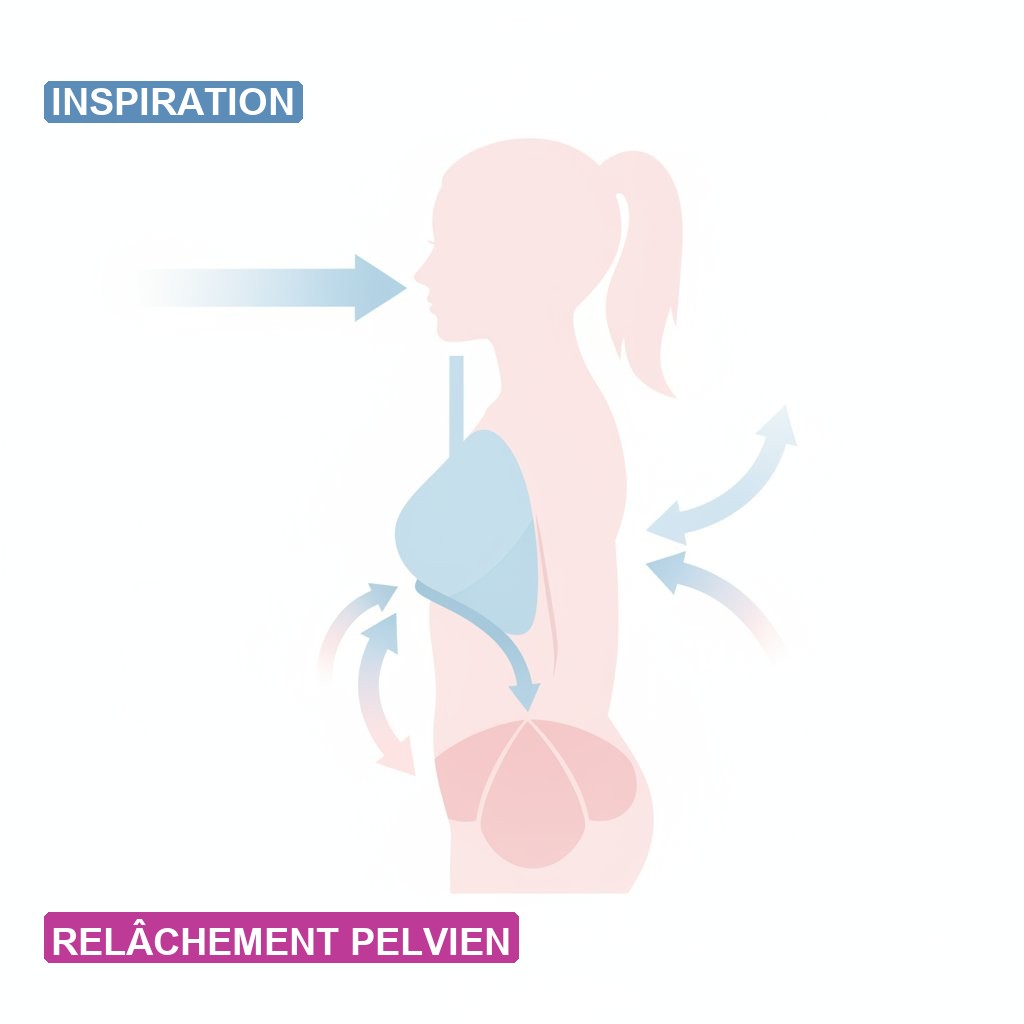 Relaxation pelvienne et plaisir feminin - schema respiration diaphragmatique perinee