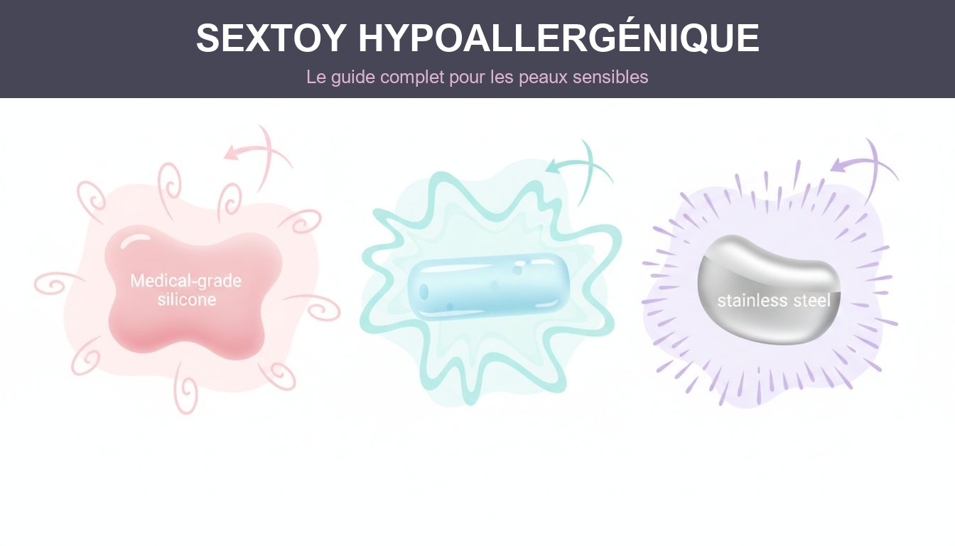 Sextoy hypoallergénique peau sensible - matériaux sûrs silicone verre acier