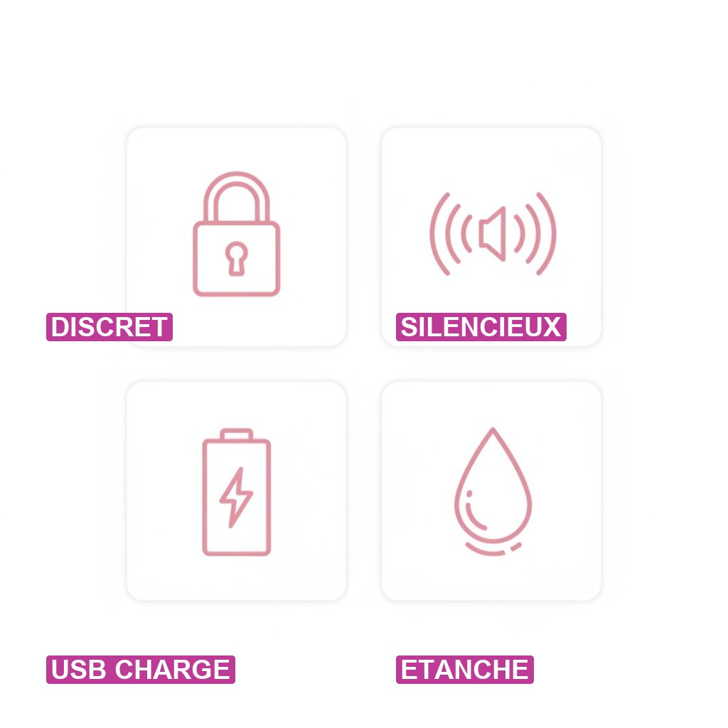 Vibromasseur voyage transport discret - quatre critères de choix : silencieux, étanche, charge, verrouillage