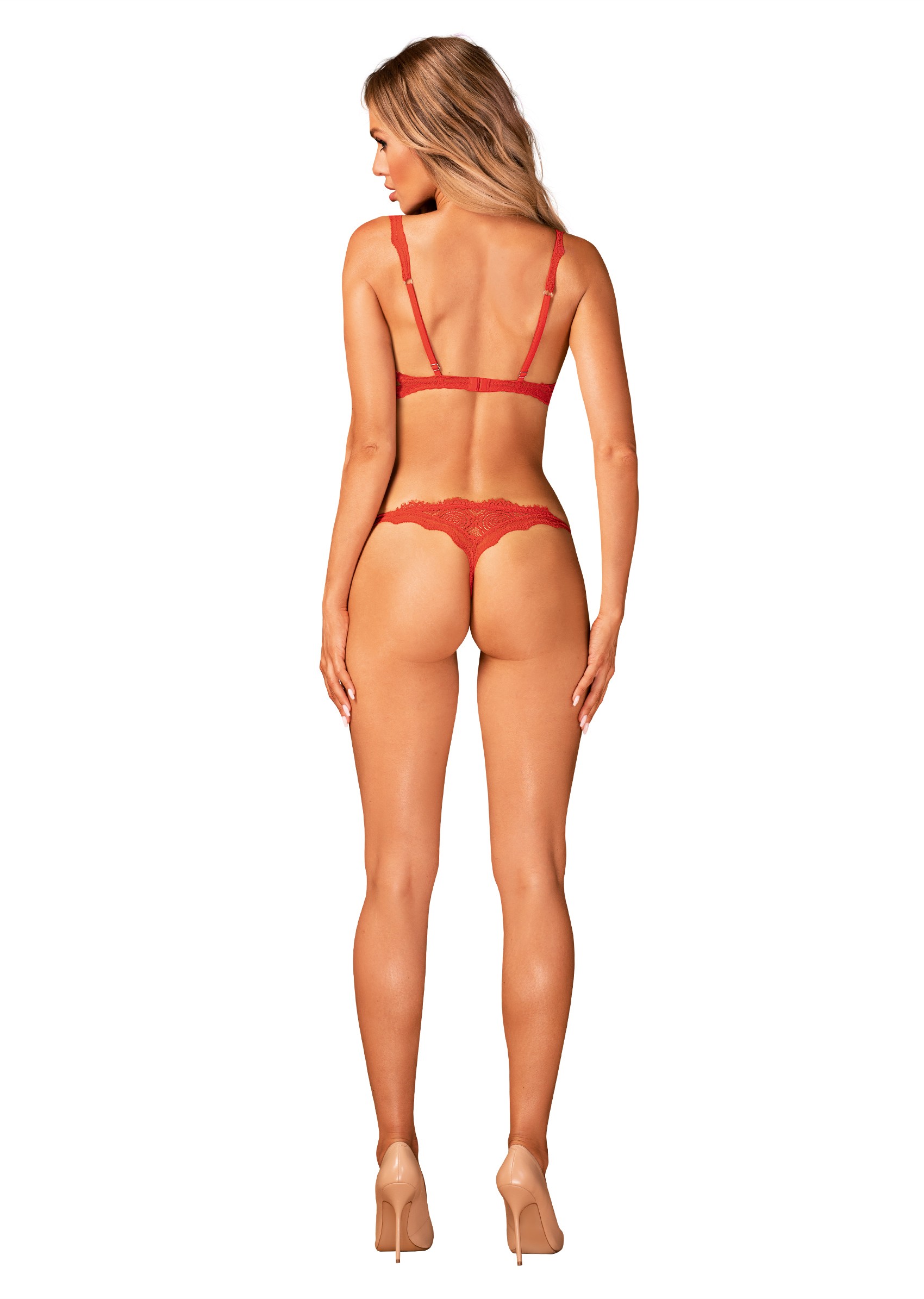Ensemble ouvert soutien-gorge et string dentelle - Obsessive – Image 6
