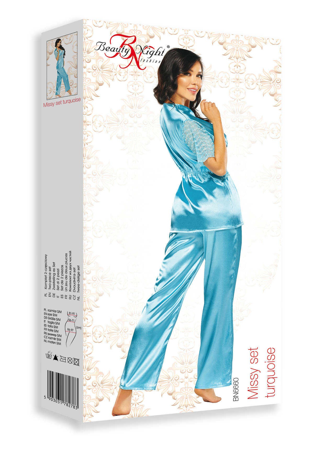 Ensemble lingerie sexy turquoise - Beauty Night – Image 5