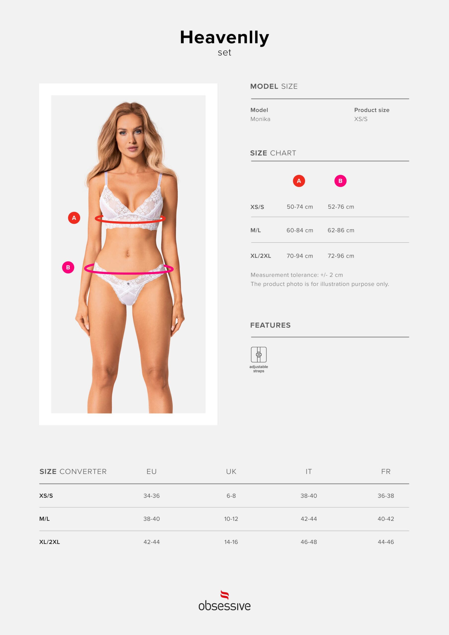 Ensemble lingerie dentelle florale blanche - Obsessive – Image 9