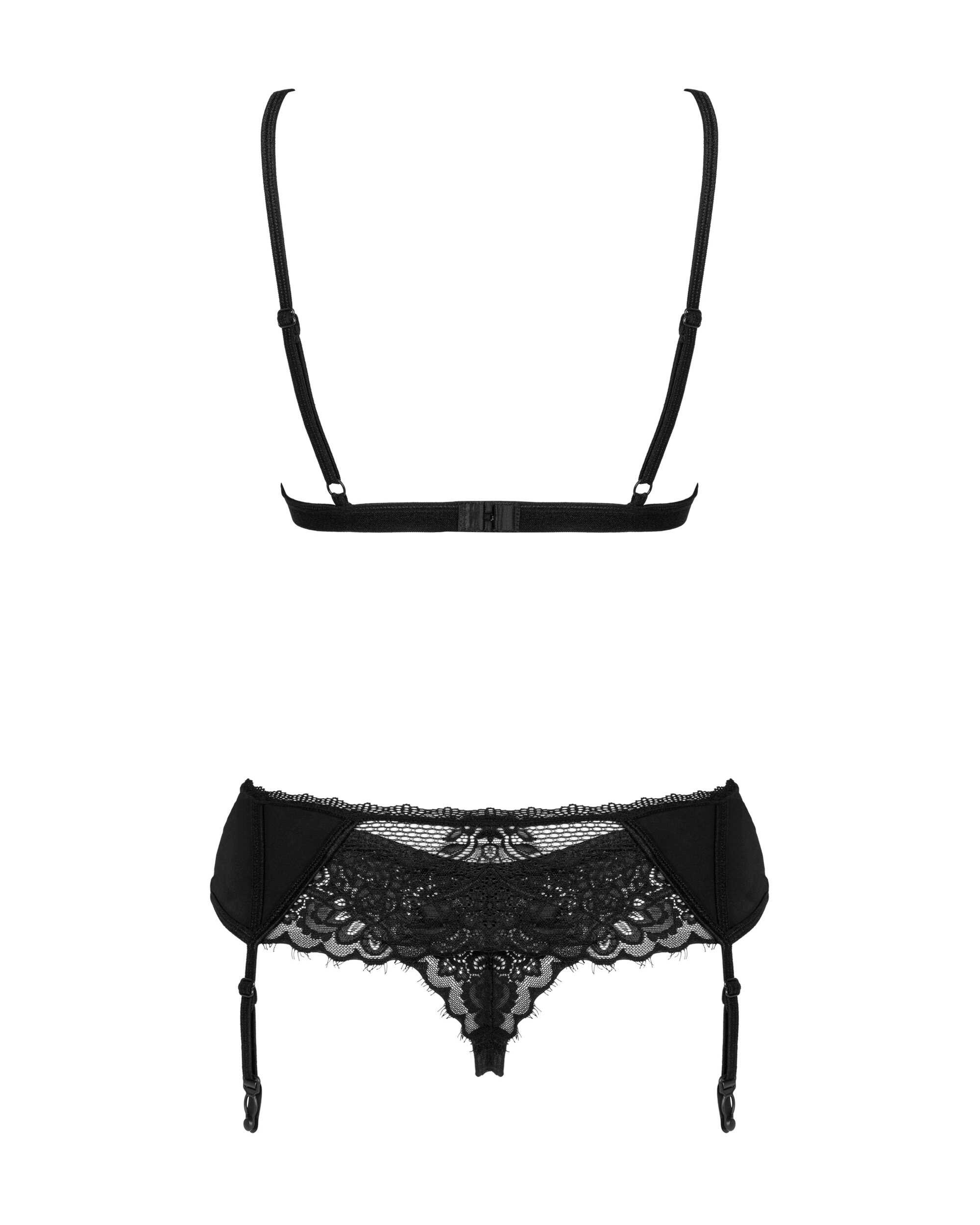 Ensemble trois pièces dentelle et porte-jarretelles - Obsessive – Image 8