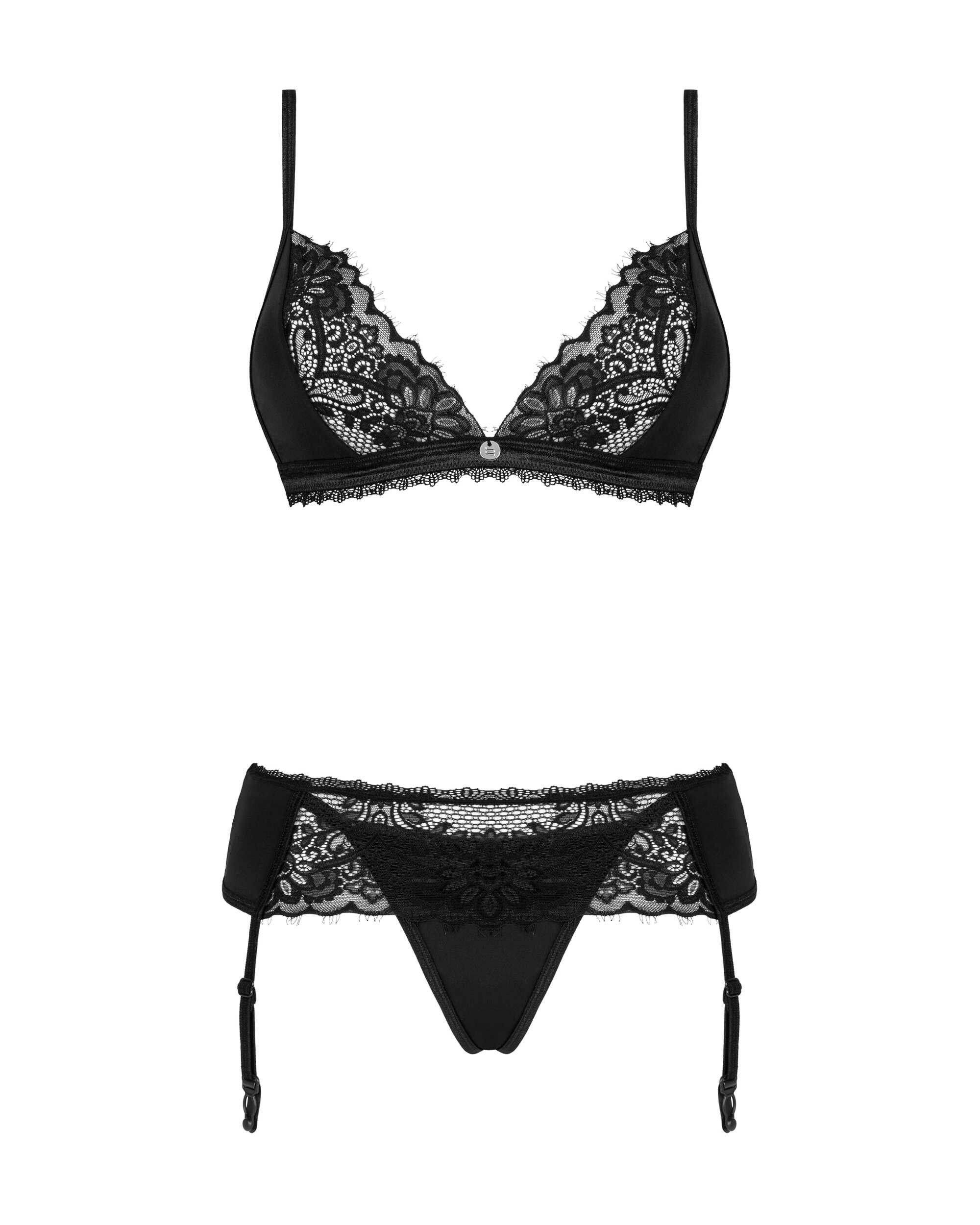 Ensemble trois pièces dentelle et porte-jarretelles - Obsessive – Image 7