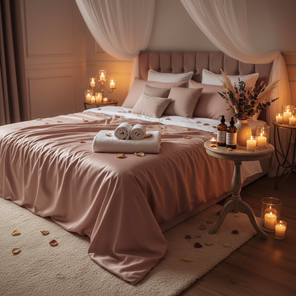 Huile essentielle ylang ylang massage couple effets - chambre cosy