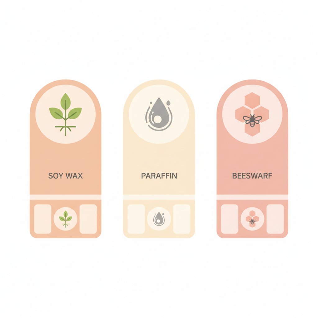 Cire de soja cosmétique - comparaison avec paraffine et cire d'abeille