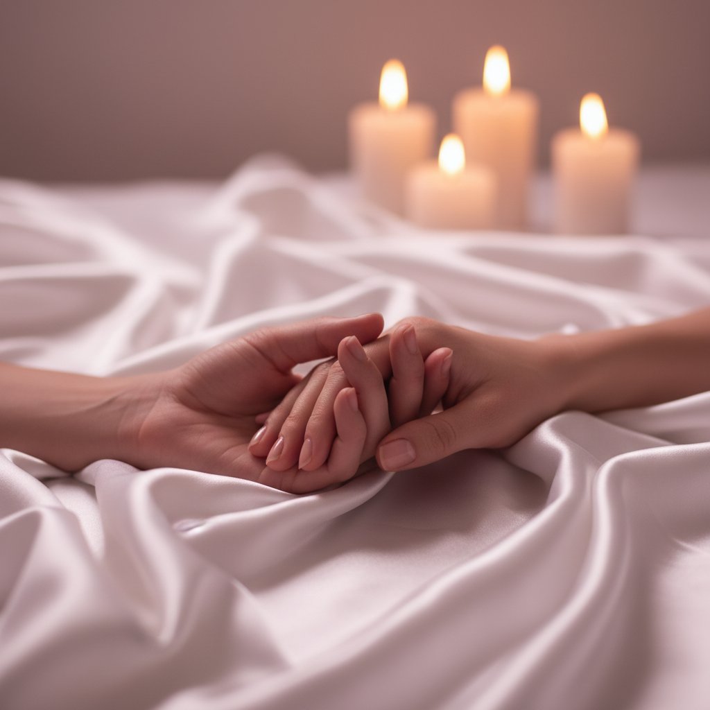 couple silencieux pendant amour signification - mains enlacees complicite