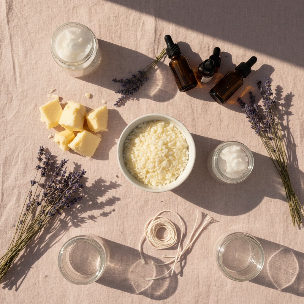 DIY bougie massage maison couple recette - ingredients naturels