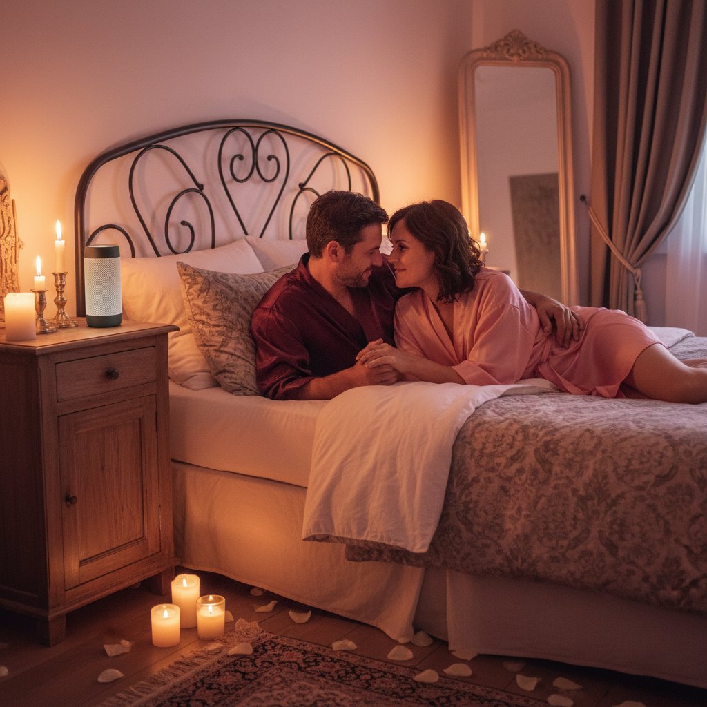 Enceinte bluetooth couple intime - alternative au casque pour ambiance sonore