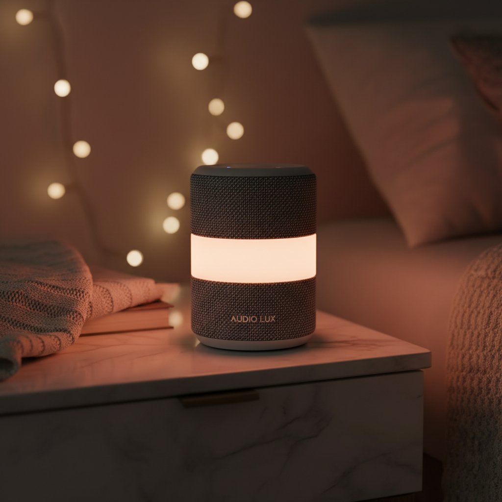 Enceinte Bluetooth design avec lumière LED ambiante chambre intime