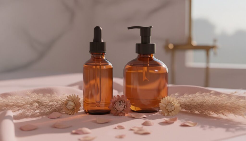 Flacon ambré cosmétique intime : avantages révélés (et erreurs à éviter)