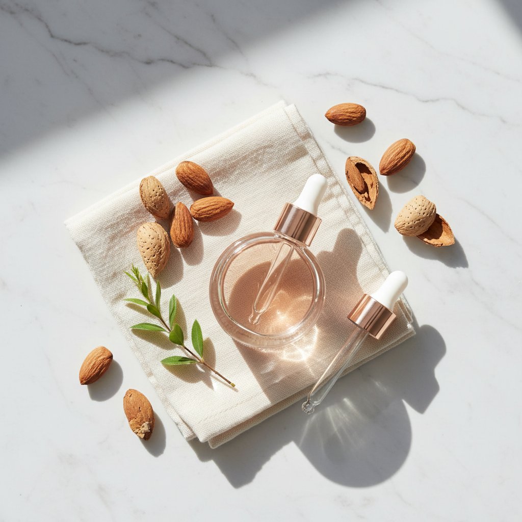 huile amande douce post partum cicatrice - flacon huile vegetale et amandes