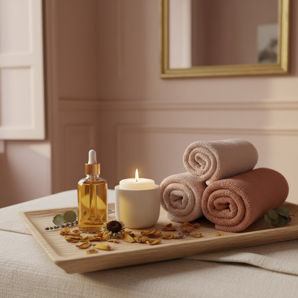 Huile massage tournesol intime - rituel self-care apaisant