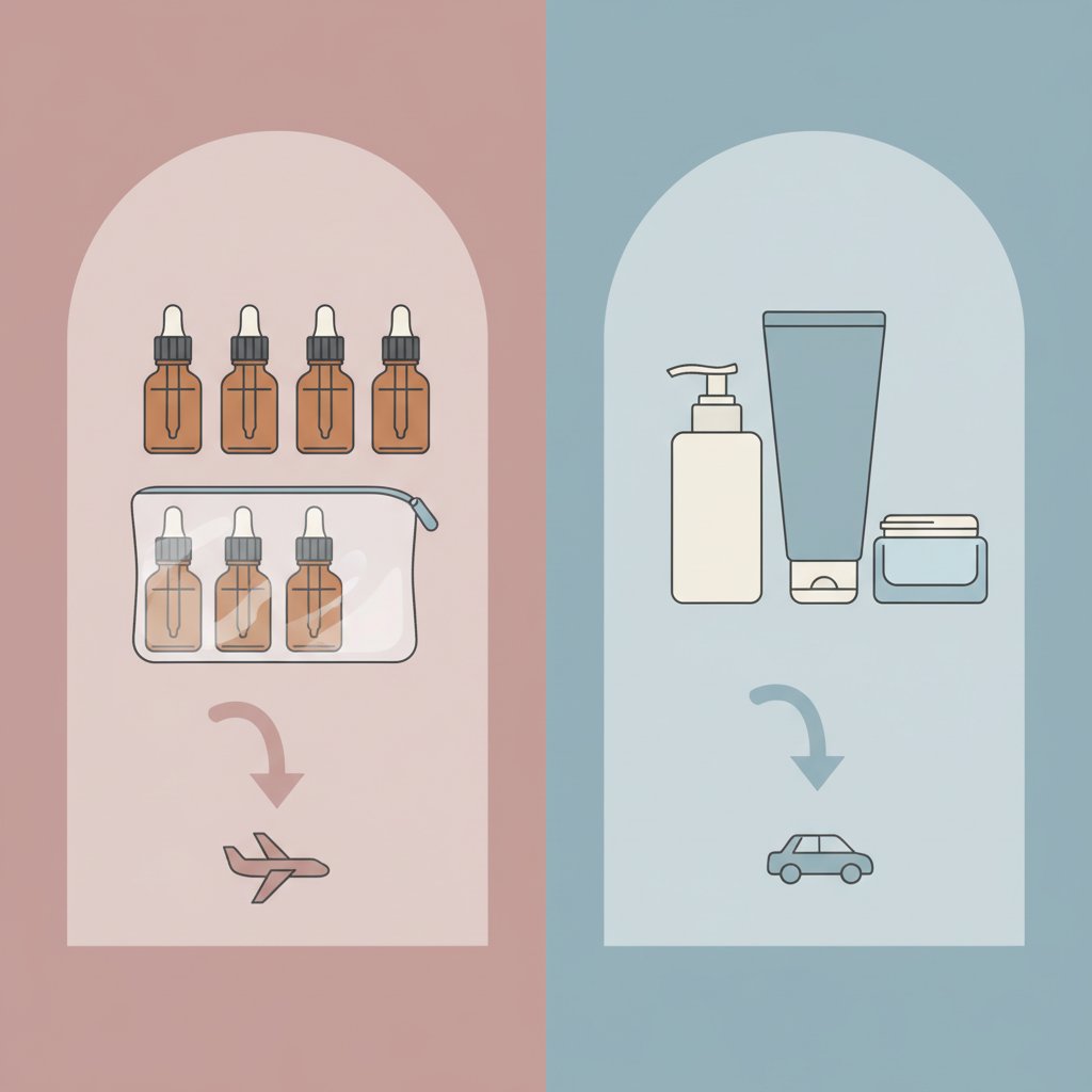 Kit voyage huile massage couple - comparaison format cabine vs soute