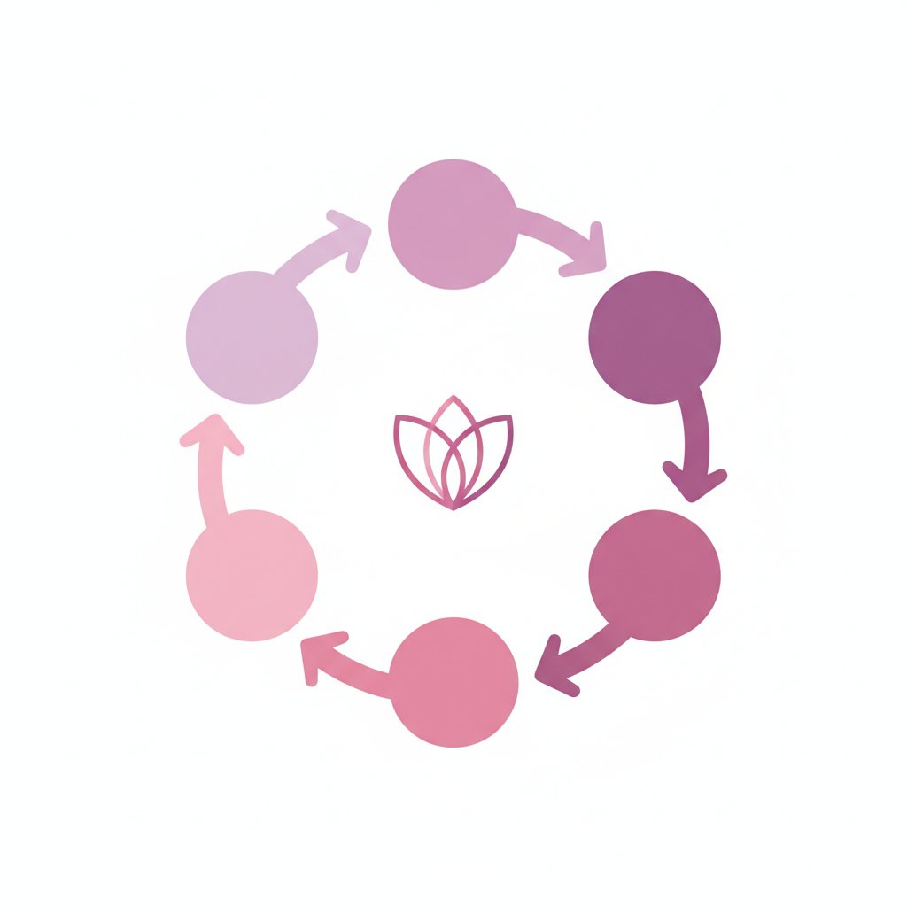 Modele Basson - cycle circulaire en six etapes du desir feminin