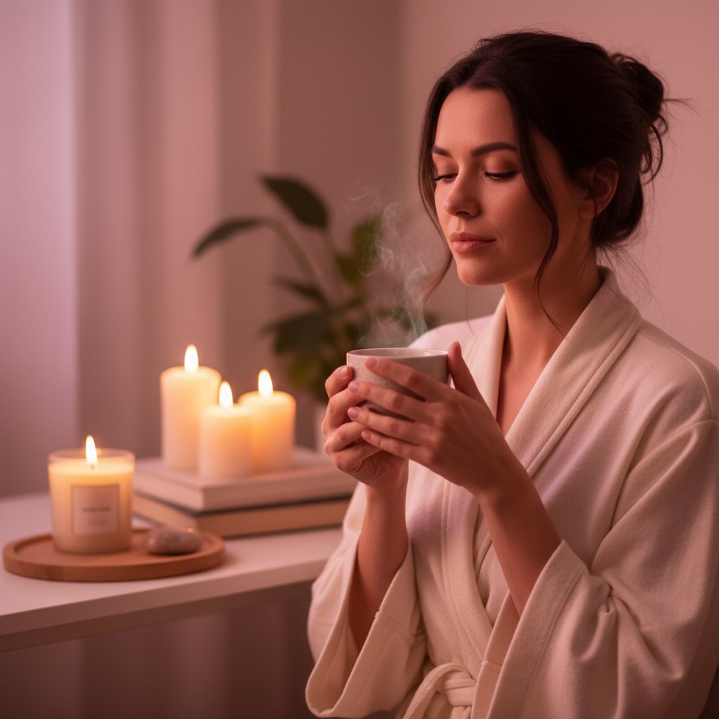 Femme sereine - desir reactif emergeant des stimuli sensoriels