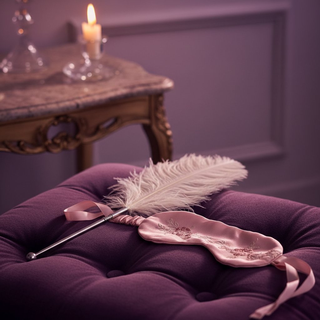 plumeau accessoire sensoriel utilisation - plume et bandeau pour jeux sensoriels en couple