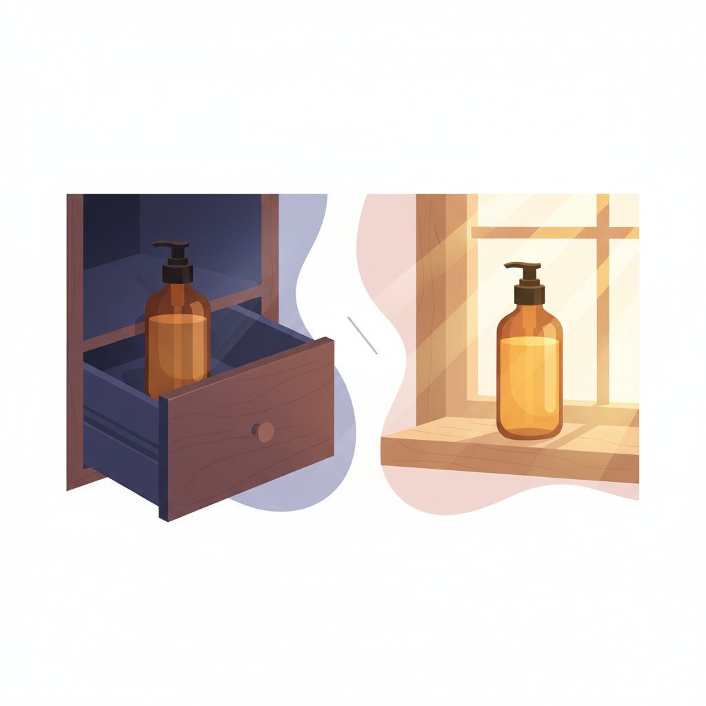 Ranger huile massage couple conservation - bon vs mauvais emplacement