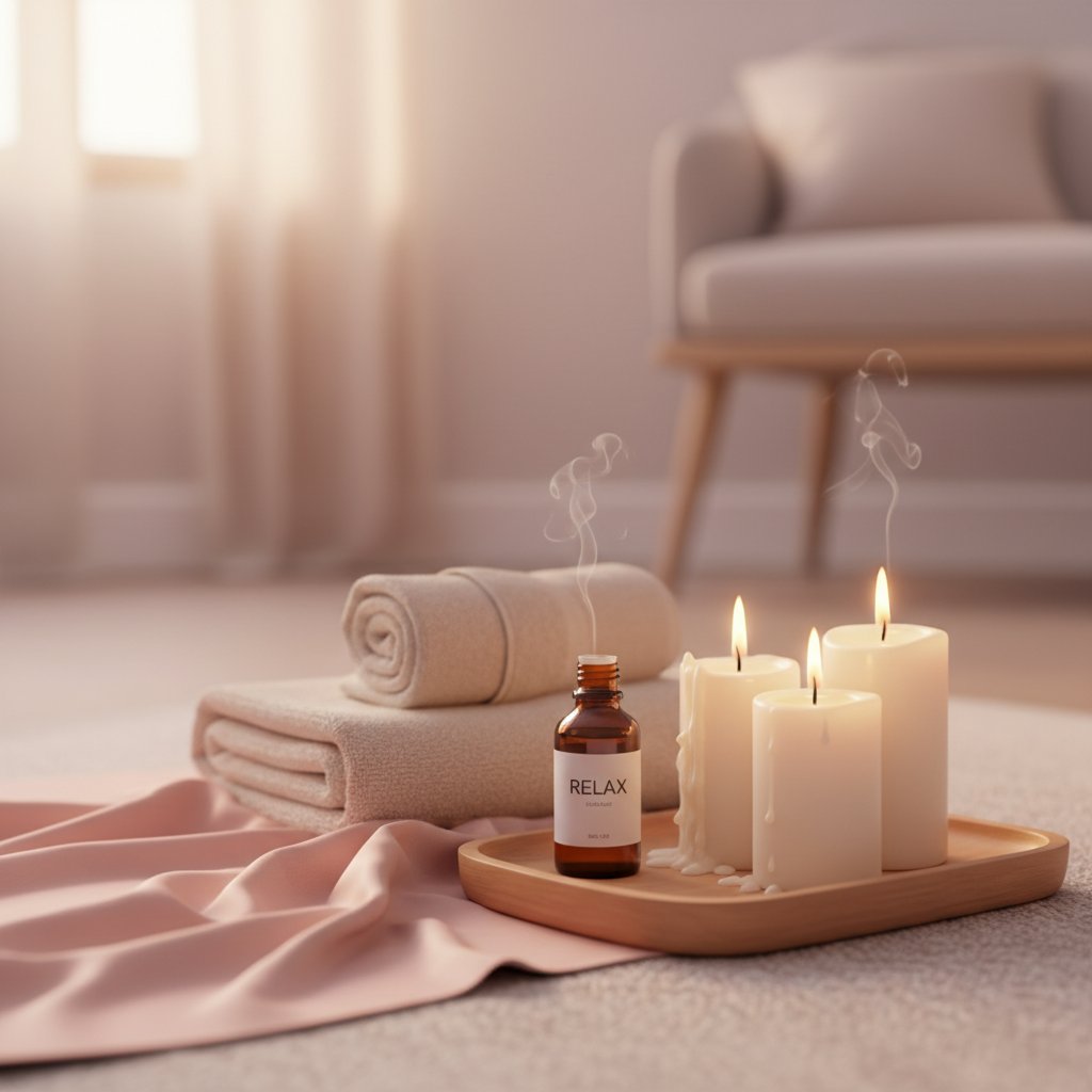 exercices presence consciente couple intime - rituel massage bougie