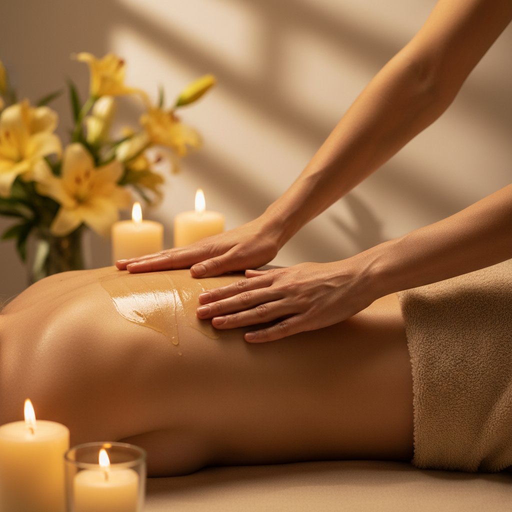 huile essentielle ylang ylang aphrodisiaque guide - mains massage couple