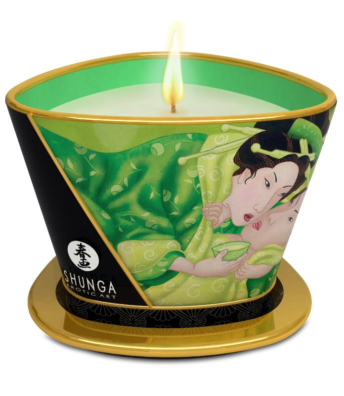 Bougie de massage thé vert exotique Zenitude - Shunga – Image 2