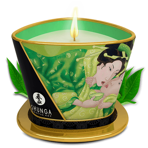 Bougie de massage thé vert exotique Zenitude - Shunga