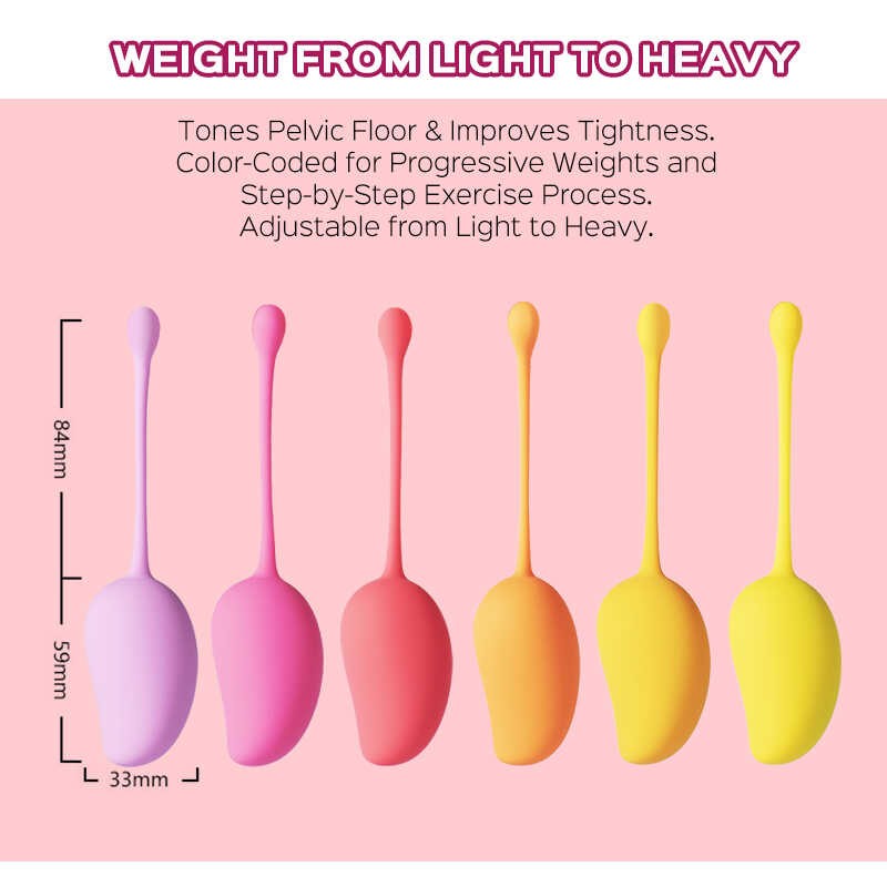 Boules de Geisha Kegel set de 6 poids - Honey Play Box – Image 4