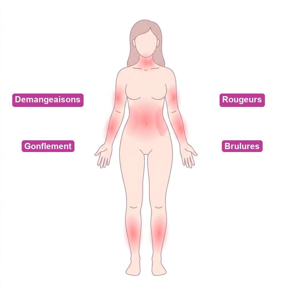 allergie latex préservatif solutions naturelles - symptômes sur le corps