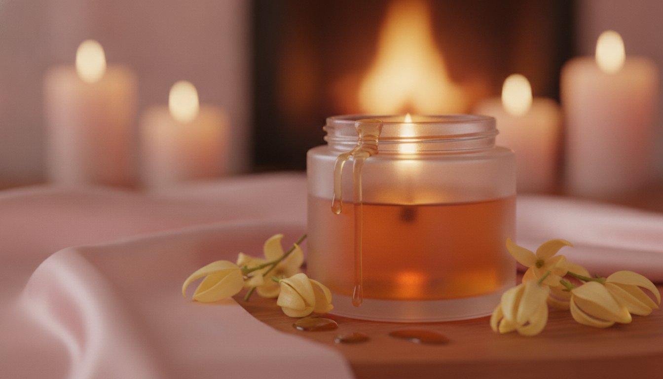 bougie massage ylang ylang choisir - bougie qui fond en huile chaude