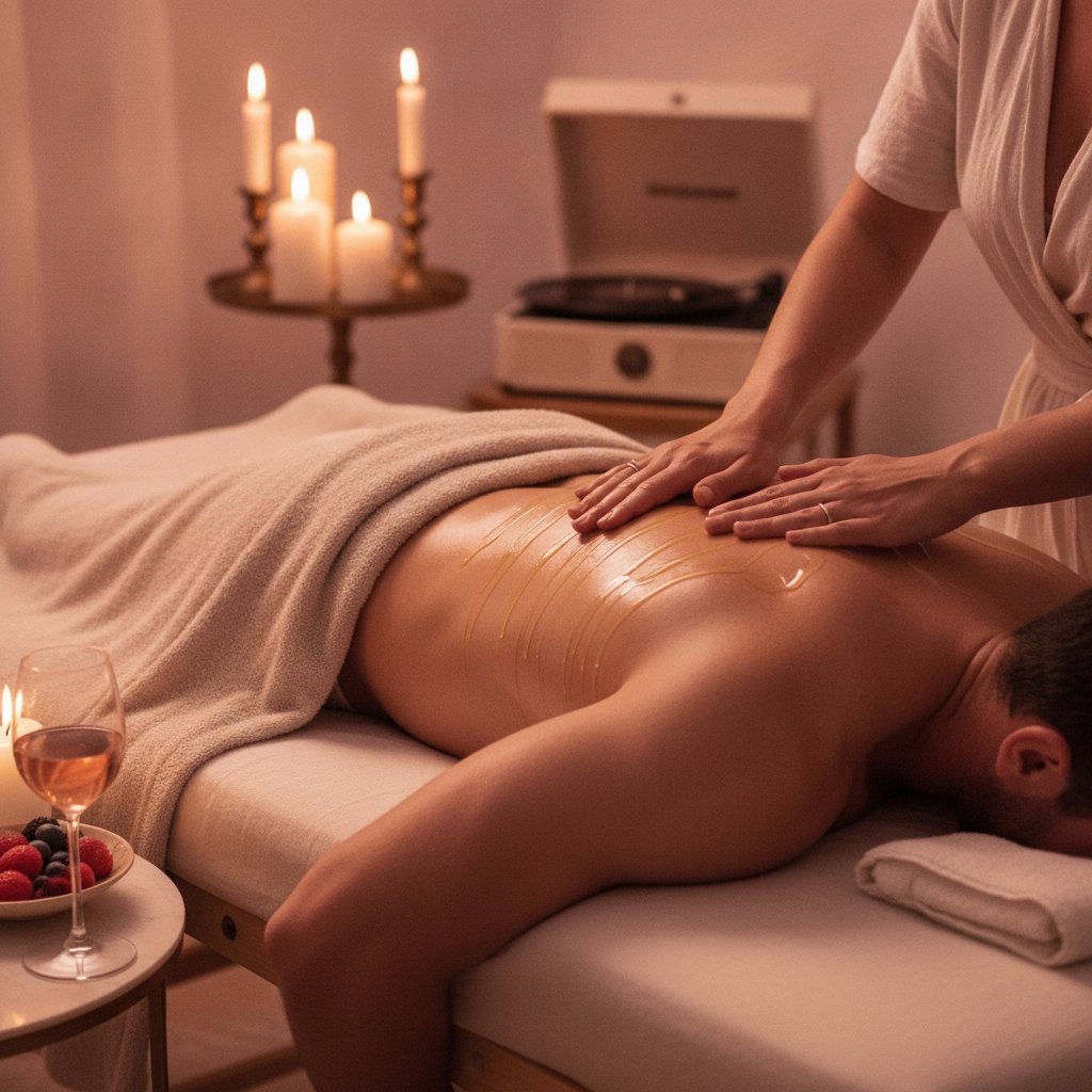 bougie massage ylang ylang choisir - rituel de massage en couple
