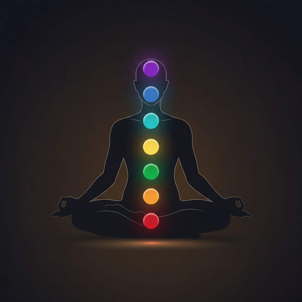 chakras couple alignement meditation - les 7 chakras alignes sur une silhouette