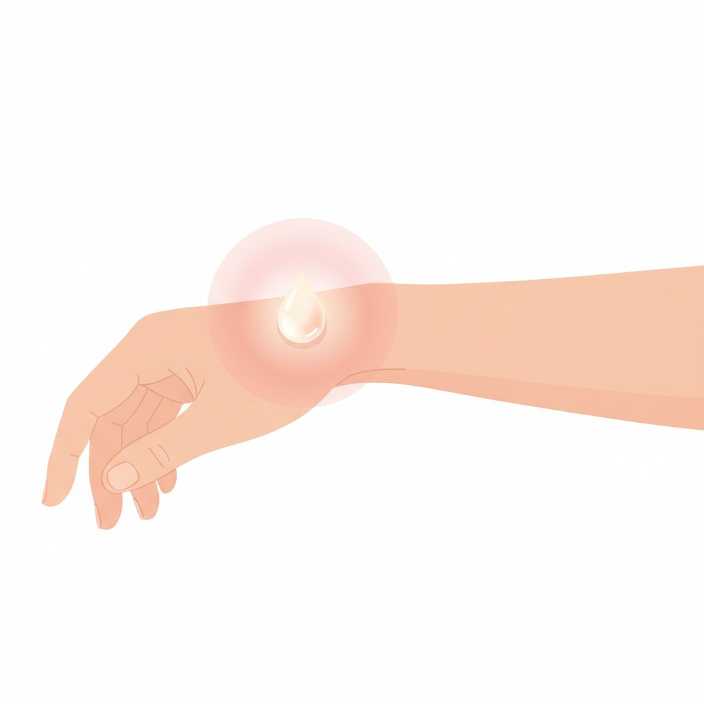 huile jojoba soin intime tolerance - test cutané sur avant-bras