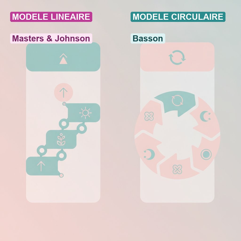 masters johnson cycle reponse sexuelle femme - comparaison modele lineaire et circulaire