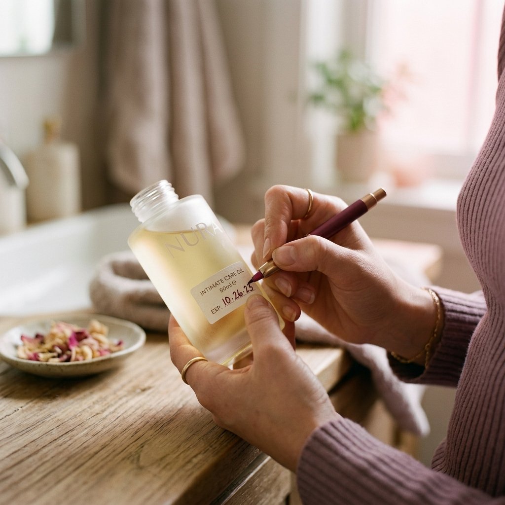 PAO cosmetique signification - noter la date d ouverture sur un flacon de soin intime
