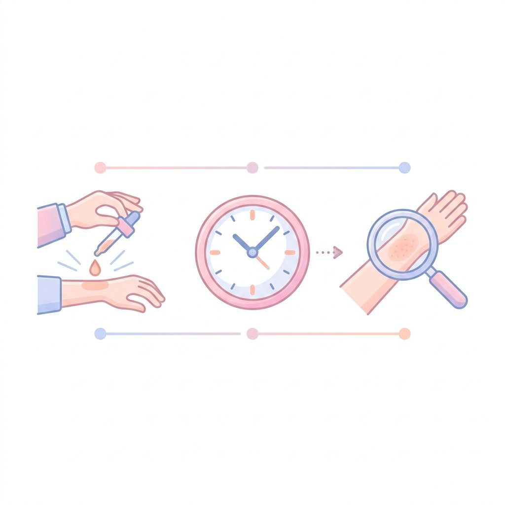 Patch test allergique cosmetique intime - methode etape par etape appliquer attendre observer